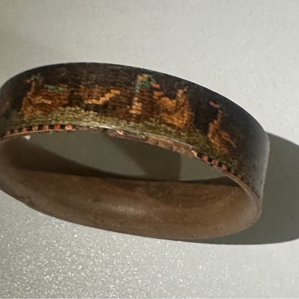 Very Rare Antique Tunbridge Wood Mosaic Duck Bracelet - Picture 2 of 10